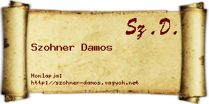 Szohner Damos névjegykártya